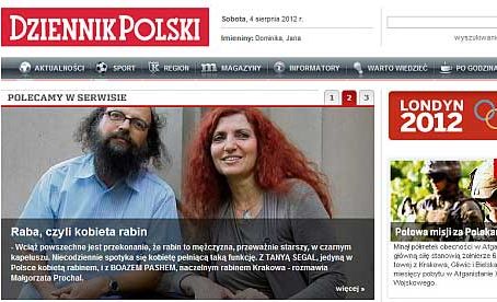 Rabbi Tanya Segal - the first woman in history serving as a full time rabbi in Poland (since 2009)